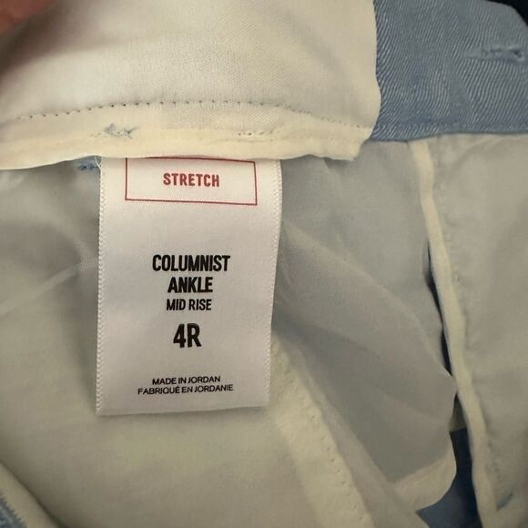 Ladies Express Columnist Ankle Mid Rise Stretch Slacks in Blue Size 4R - Picture 3 of 4